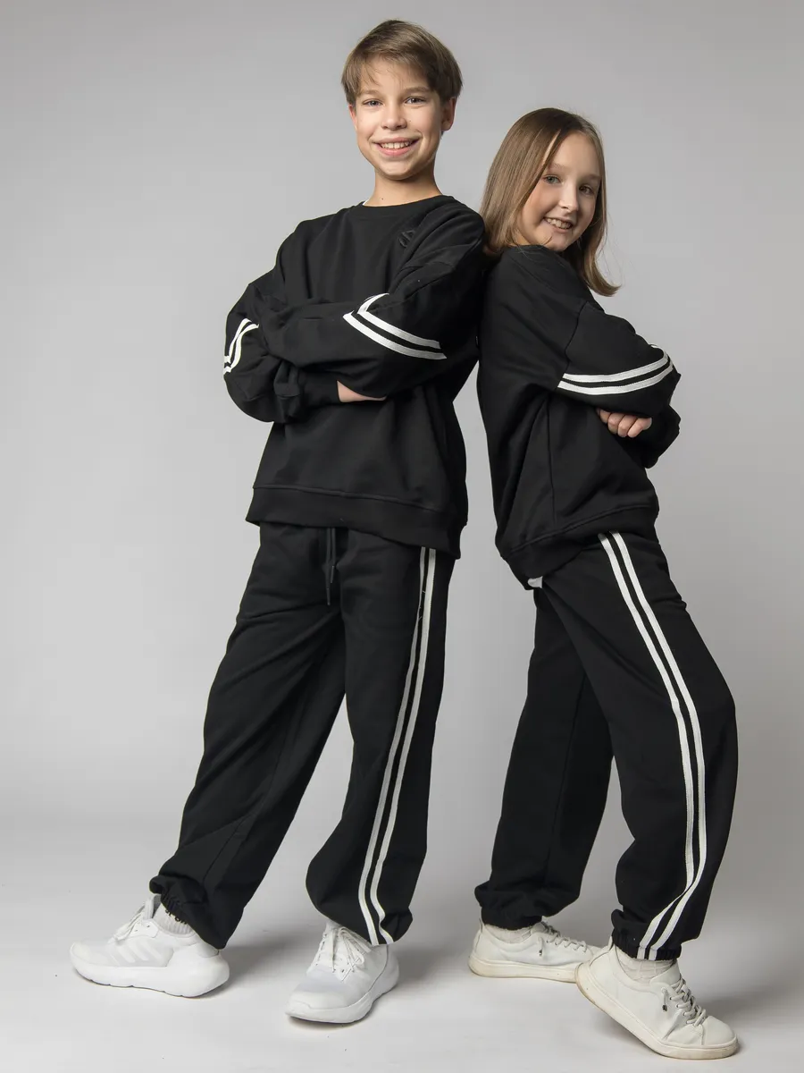 Костюм спортивный без начеса 389 черный Jeestyle Костюм спортивный без начеса 389 черный Jeestyle